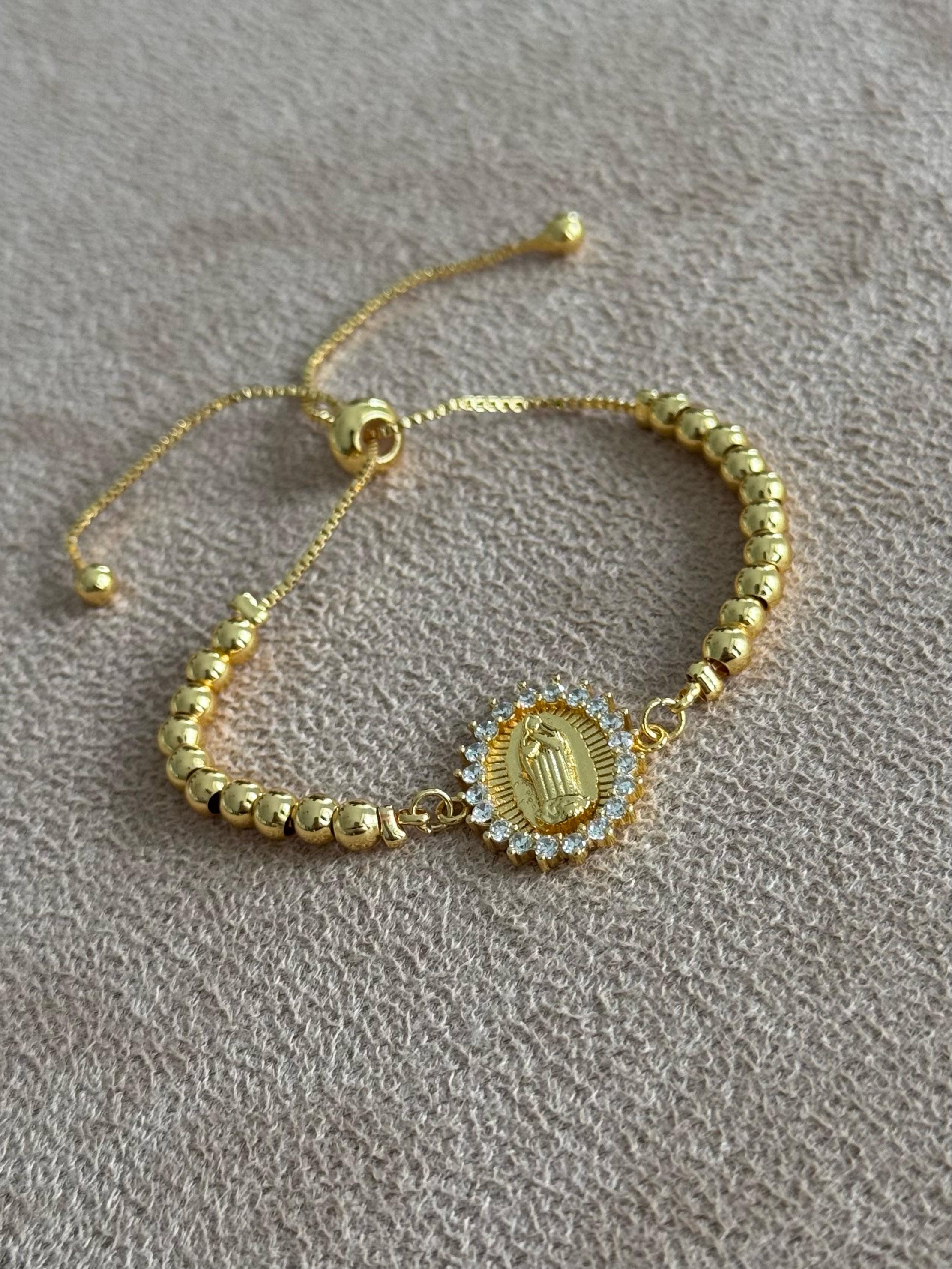 Pulsera con Dije de Virgen